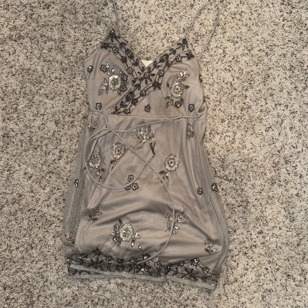 Altar’d State Embellished V-Neck Spaghetti Strap Dress